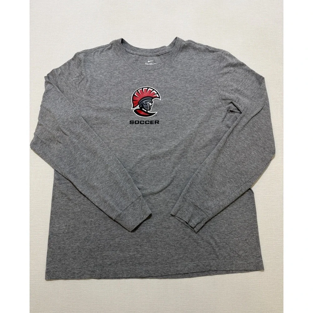 Tampa Spartans Soccer Nike Tee Long Sleeve Shirt Men's Size Large Gray